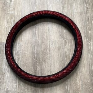 Red Bling steering wheel cover